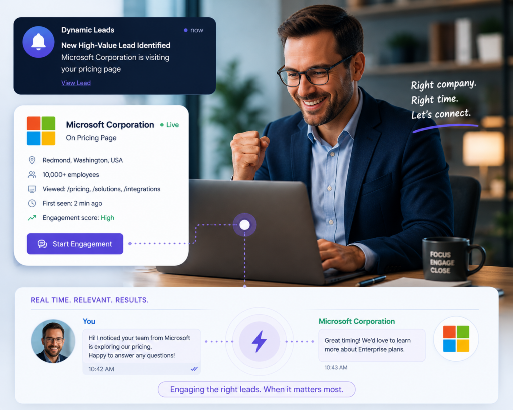 Sales professional using sales intelligence software to close deals faster.